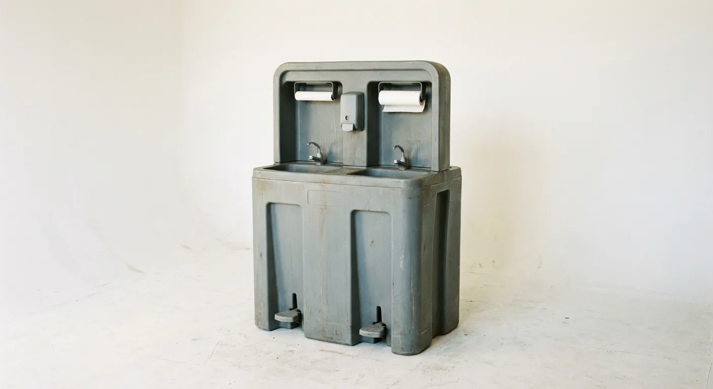 Portable hand wash station unit technical view in Philadelphia, PA