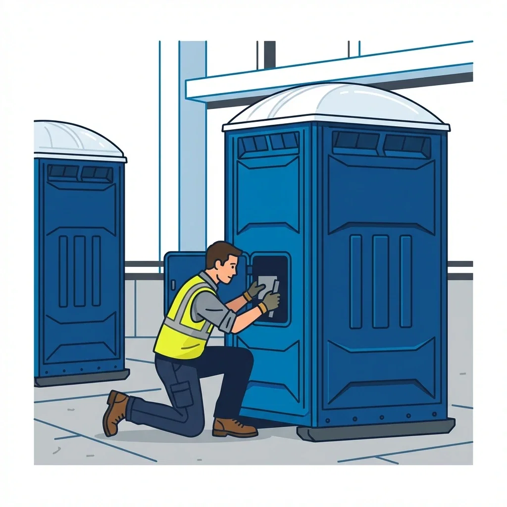 High-rise construction site sanitation logistics in Philadelphia, PA