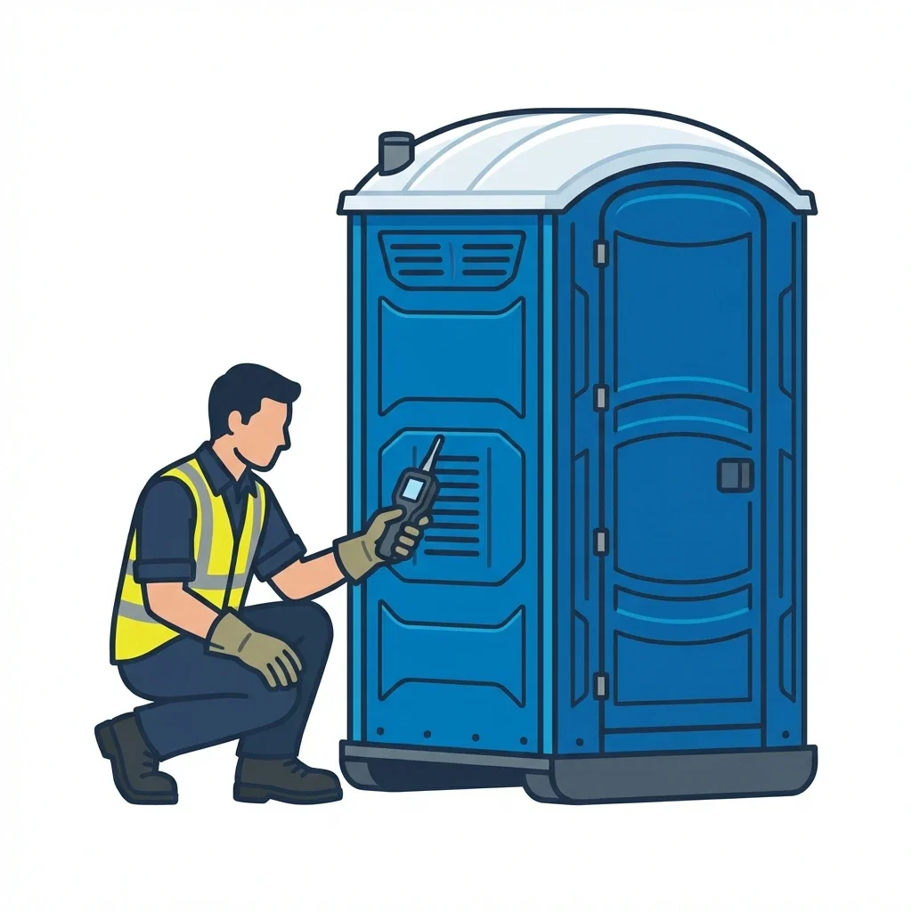 Infographic detailing causes of portable toilet odors in Philadelphia, PA